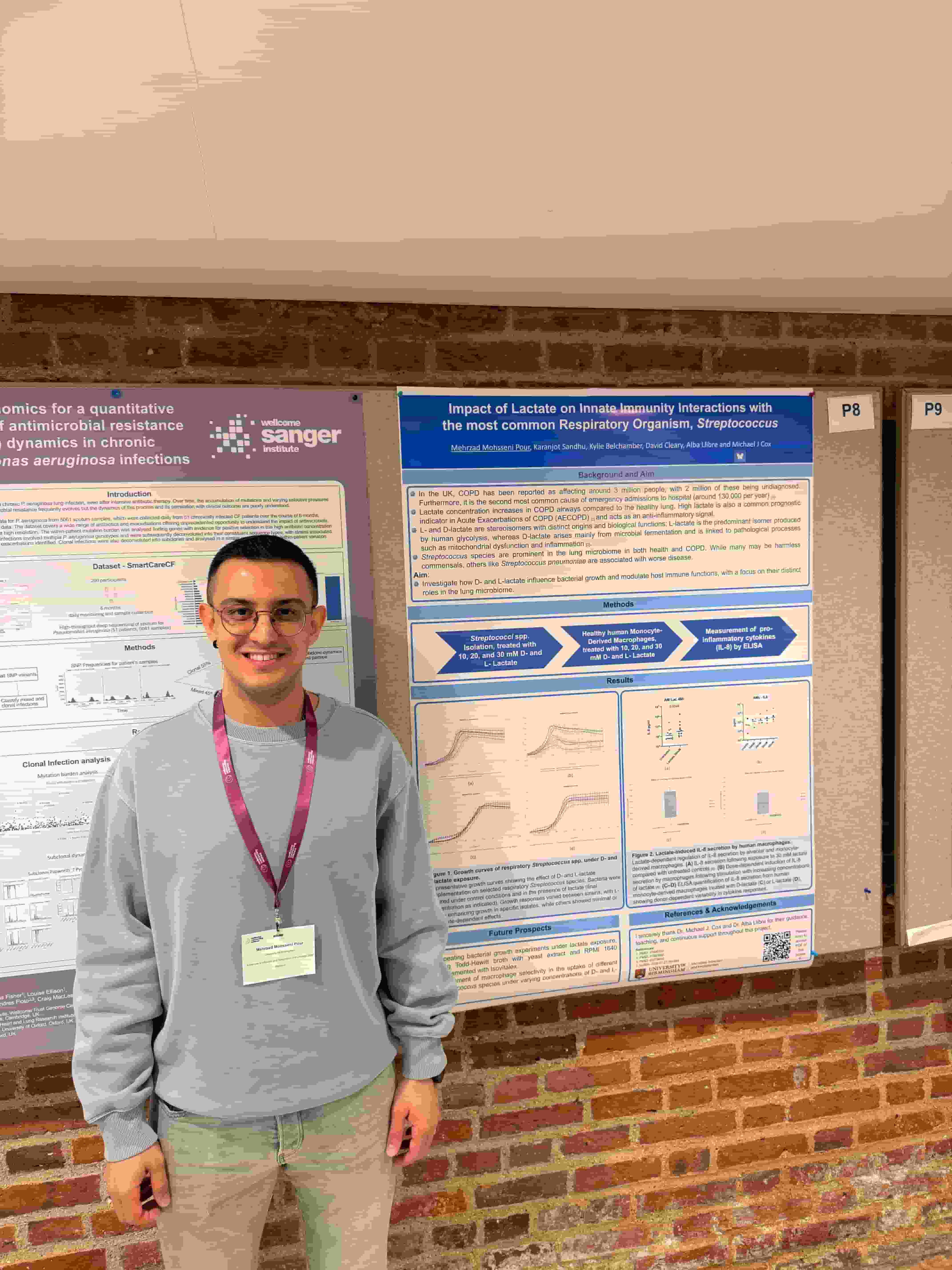 Mehrzad presenting his poster